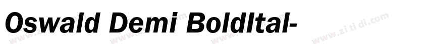 Oswald Demi BoldItal字体转换